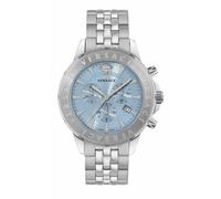Versace Herren Armbanduhr Chrono Signature Blau Silber VEV602325