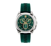 Versace VE7CA0223 Chrono Geo grün gold silber Kautschuk Herren Uhr NEU