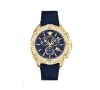 Versace Herren Armbanduhr Chronograph Chrono Sporty blau, Gold 46 mm VE5CA0223