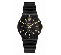 Versace Herren Armbanduhr GRECA LOGO schwarz, gold 41 mm VEVI00620