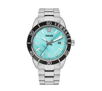 Versace Herren Armbanduhr Greca Urban Türkis Silber VEYCA0324