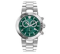 Versace - Herren-Armbanduhr Quarz Mode Armband und Gehäuse aus Edelstahl Farbe Grau Zifferblatt Analog Grün - VEPY01021