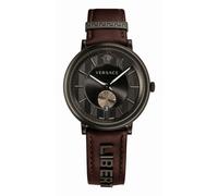 Versace Herren Uhr Armbanduhr V-Circle / The Manifesto Edition VBQ040017 Leder