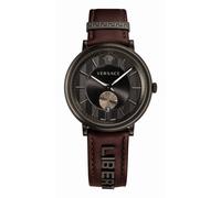 Versace Herren Uhr Armbanduhr V-Circle/The Manifesto Edition VBQ040017 Leder