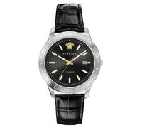 Versace Herren Armbanduhr Univers 43 mm Datumsfenster Armband Leder VE2D00221