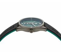 Versace Herren Armbanduhr V-VERTICAL schwarz, grün 42 mm VE3H00322
