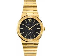 Versace Herren Armbanduhr VEVI00821 Greca Logo Schwarz Gold Edelstahl