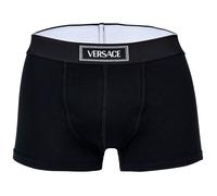 VERSACE Herren Boxershorts - CANETE, Short Trunks, Stretch Cotton, Logo, einfarbig Schwarz M