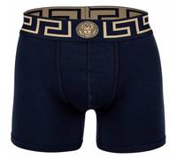 VERSACE Herren Boxershorts - TOPEKA, Bi-Stretch, Organic Cotton, einfarbig Dunkelblau / S S Blau