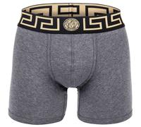 VERSACE Herren Boxershorts - TOPEKA, Bi-Stretch, Organic Cotton, einfarbig Grau/Schwarz M