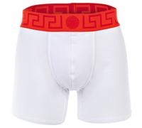 VERSACE Herren Boxershorts - TOPEKA, Bi-Stretch, Organic Cotton, einfarbig Weiß/Rot L