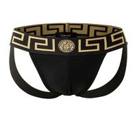 VERSACE Herren Jockstrap - TOPEKA, Jocks, Tanga Slip, Stretch Cotton Schwarz/Gold XL