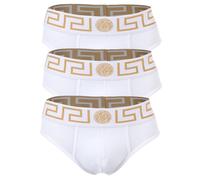 VERSACE Herren Slip, 3er Pack - TOPEKA, Baumwolle, einfarbig Weiß XL