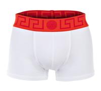 VERSACE Herren Trunks - TOPEKA, Boxershorts, Stretch Cotton, einfarbig Weiß/Rot / 2XL XXL Weiß