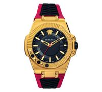 Versace Herren Armbanduhr Chain REAC.D/BLK S/BLK IP2N IP2N TOP Ring+GRECA&Text. Armband VEDY00319