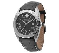 Versace Herren Uhr Armbanduhr Edelstahl V-Sport VFE110015 Leder - Schwarz