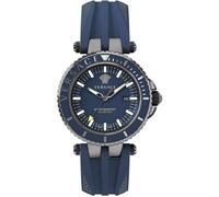 Versace V-Race Diver Herrenuhr Blaues Armband Blaues Stahlgehäuse Zifferblatt 46mm VEAK00218