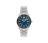 Versace Herrenuhr V-Dome Blau Edelstahl VE8E00324