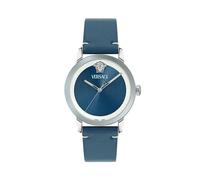 Versace Herrenuhr V-Helix Blau Lederband VE9G00124