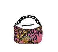 Versace Jeans Couture Handtasche, Umhängetasche, Hobo Bag Small Nylon, Schwarz-Pink
