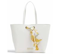 Versace Jeans Couture Schulter-Einkaufstasche mit Kettendruck-Schal 75VA4BAD 003 Saffiano White Innentasche - cm. 32/40x31x13