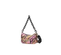 Versace Jeans Couture Schultertasche, Umhängetasche, Hobo Bag Nylon, Schwarz-Pink