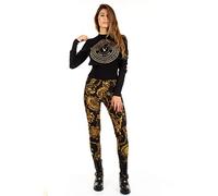 Versace Jeans Jeans Damen Trikot 71DPM12 Logo Lurex, Schwarz, L