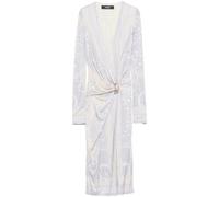 Versace - Knee-Length Dress With Medusa Safety Pin Detail - Größe 44 - weiß