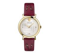 Versace Medusa Chain Uhr für Damen in der Farbe Rot mit Armband aus Leder, Wasserdichtigkeit: 5 bar, Gehäusedurchmesser: 37 mm, VELV003 20