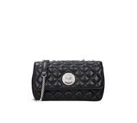 Versace Medusa Damen Umhängetasche aus gestepptem Leder, Schwarz - Kleine Designer-Umhängetasche mit Medusa-Plakette, Klappverschluss & verstellbarem Riemen - Luxus italienische Mode Geldbörse