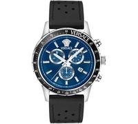Versace Sport Chrono Herrenuhr silber schwarz blau