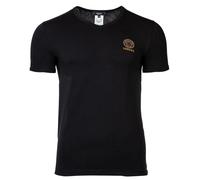 VERSACE Herren T-Shirt - TOPEKA, Unterhemd, V-Ausschnitt, Stretch Cotton Schwarz L