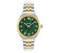 Versace Uhr Damen Hellenyium Lady Gold/Silber Grün 35 mm VE2S01125