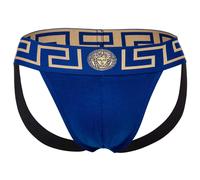 Versace Underpants Jock Strap Jersey Topeka Bi-Stretch Cotton Organic New Logo Jockstrap XL