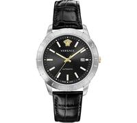 Versace Univers Automatik Herrenuhr Schwarz Leder