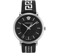 Versace V Circle Herrenarmbanduhr Schwarz Silber