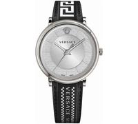 Versace V Circle Herrenarmbanduhr Silber Schwarz