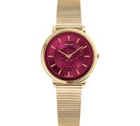 Versace VE8102419 V-Circle Lady rot gold Edelstahl Armband Uhr Damen NEU