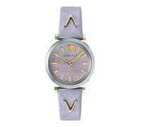 Versace V-Twist Damenuhr Hellrosa Leder Silber Gold Stahl 36mm VELS00219