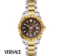 Versace V11040015 Hellenyium GMT braun silber roségold Edelstahl Herren Uhr NEU