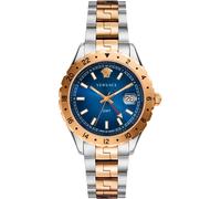 Versace V11060017 Hellenyium GMT blau silber roségold Edelstahl Herren Uhr NEU