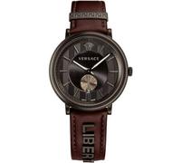 Versace Herren Uhr Armbanduhr V-Circle/The Manifesto Edition VBQ040017 Leder