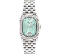 Versace VE1B01025 Greca Couture silber türkis Edelstahl Armband Uhr Damen NEU