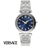 Versace VE2B00421 V-Race blau silber Edelstahl Armband Uhr Herren Uhr NEU
