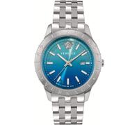 Versace VE2C01125 Univers blau silber Edelstahl Armband Uhr Herren NEU