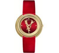 Versace VE2CA0423 Thea rot gold Leder Armband Uhr Damen NEU