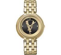 Versace VE2CA0723 Thea schwarz gold Edelstahl Armband Uhr Damen NEU