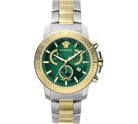 Versace VE2E00421 New Chrono grün silber gold Edelstahl Herren Uhr NEU