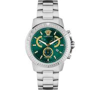 Versace VE2E00821 New Chrono grün silber Edelstahl Herren Uhr NEU