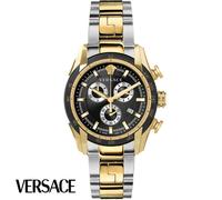 Versace VE2I00421 V-Ray Chronograph schwarz gold silber Edelstahl Herren Uhr NEU